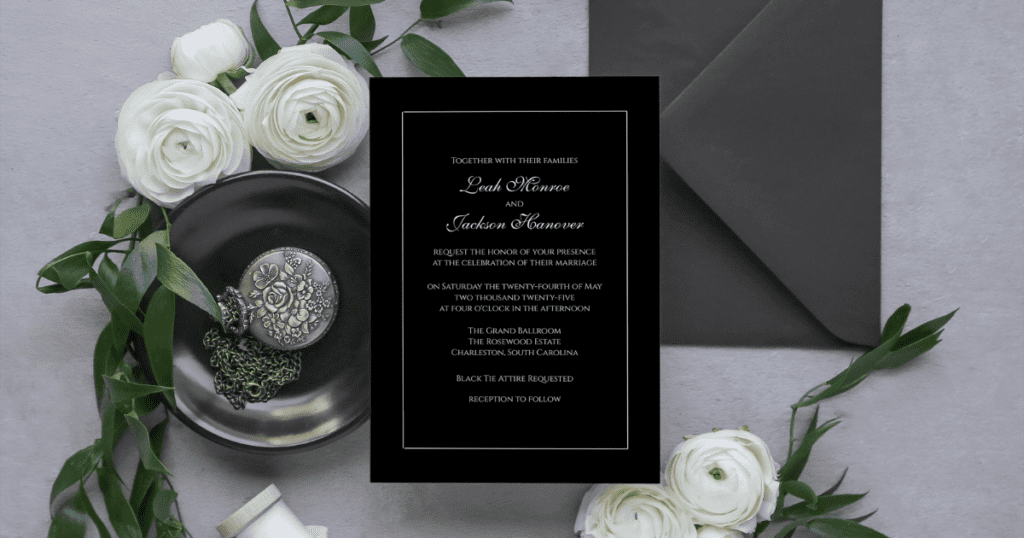 plan your black tie wedding
